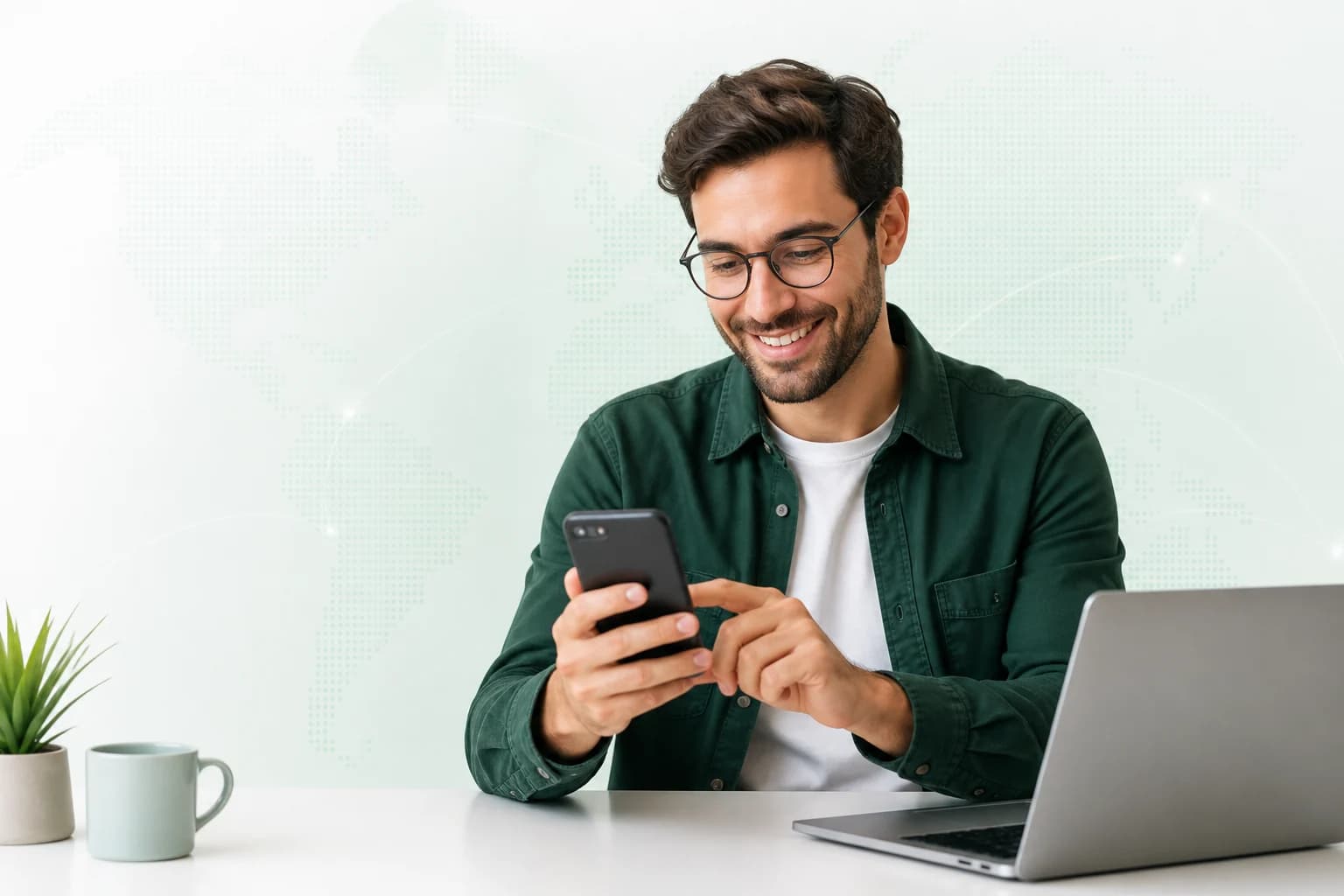 Professional using a RobCall virtual number